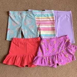 Bundle of 5 Girls’ Shorts and Skorts - Size 5T